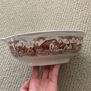 Fair Winds Copper Engraved Large Bowl Historic Scenes John Street Revolutionary